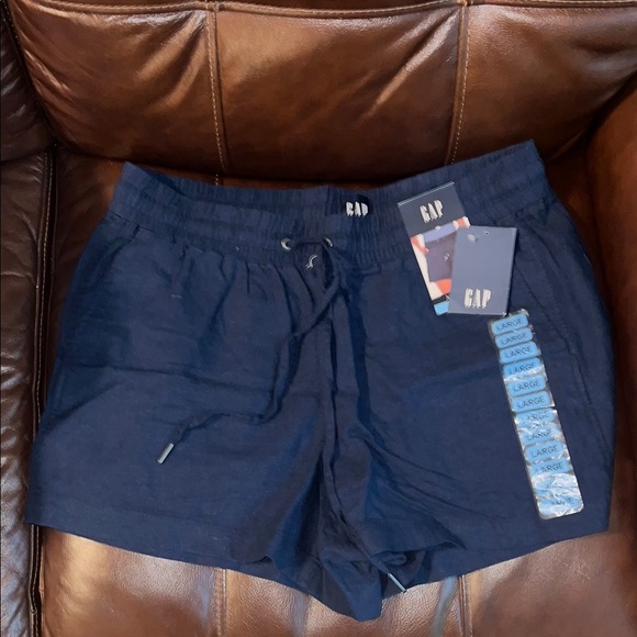 GAP Blue Women Flat Front Shorts Casual Style - Picture 5 of 7